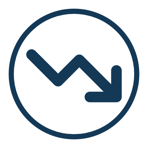 Downward trend arrow